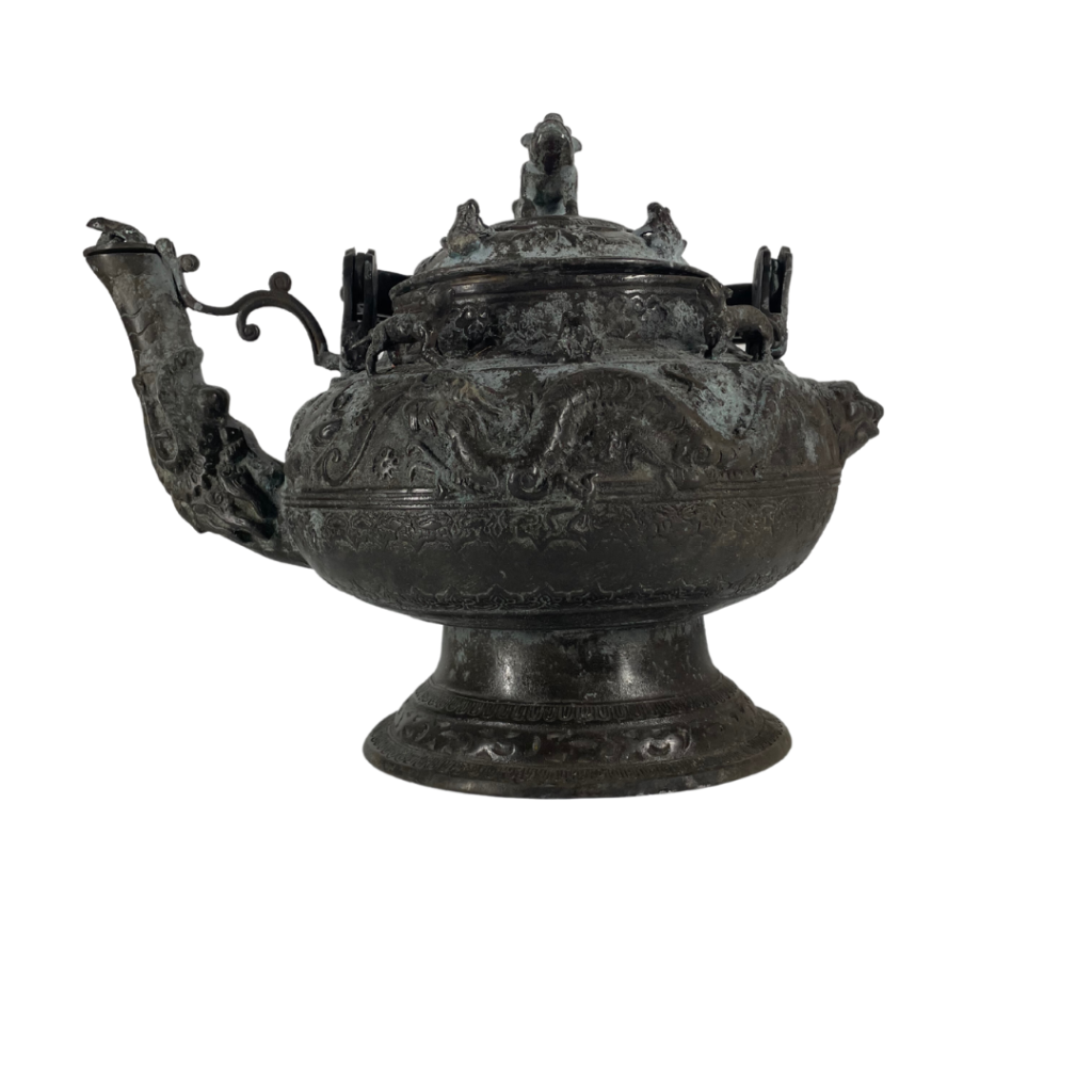 Giant bronze teapot